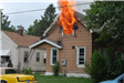 Firefighters at a House Fire