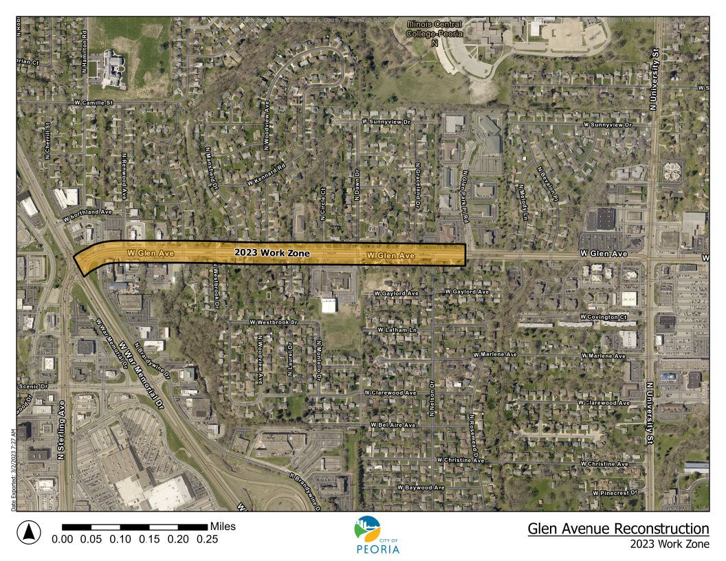 030323 Glen Ave Work Zone Map