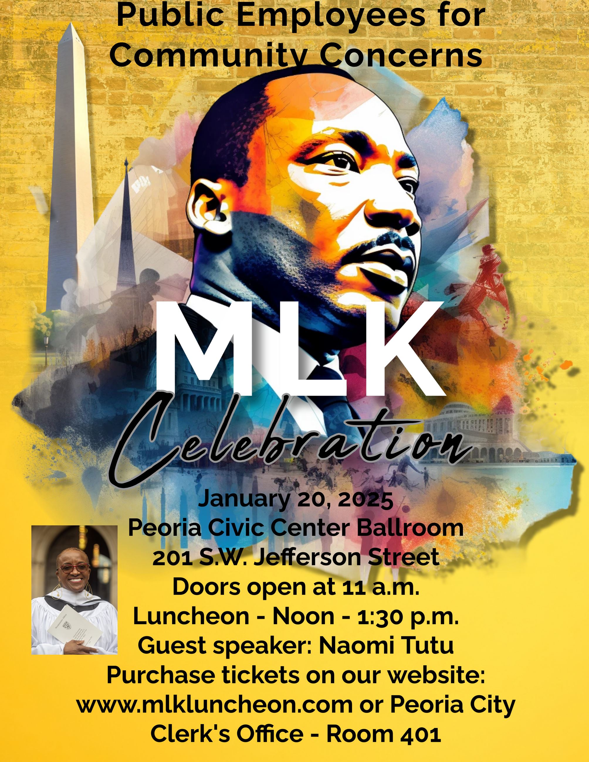 Image of Public Employees for Community Concerns MLK Celebration Flyer. 