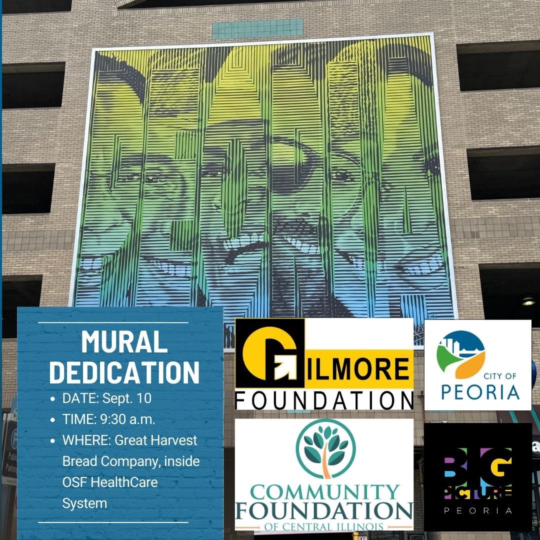 Mural Dedication Graphic, showing event details and sponsors.