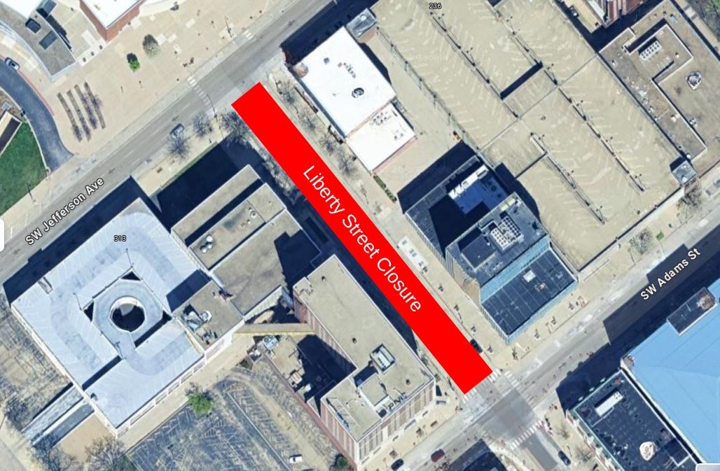 100424 Liberty Street Road Closure Map
