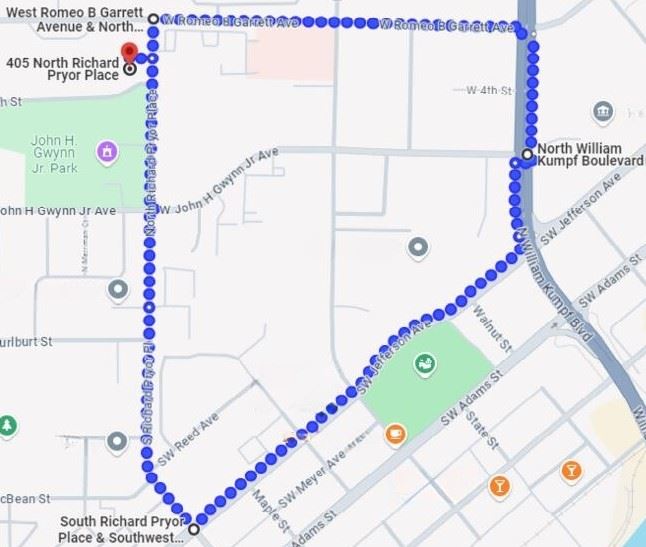 102224 Lady Renee Walk Route Map