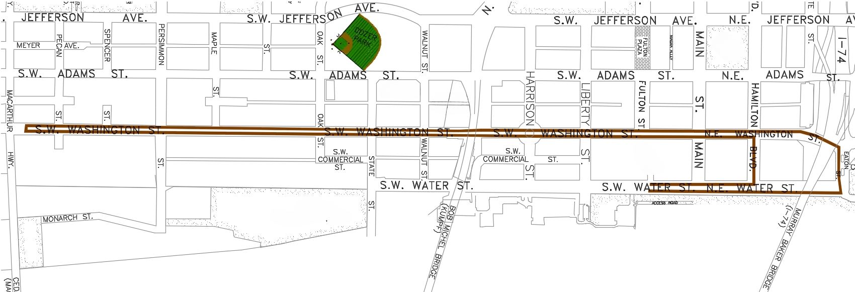 112524 Chocolate Turkey 5K Route Map