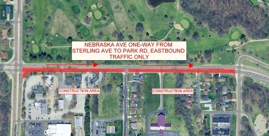 022625 Nebraska Avenue One-Lane One-Way Traffic Pattern