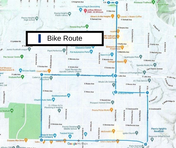 051925 Ride of Silence Bike Route