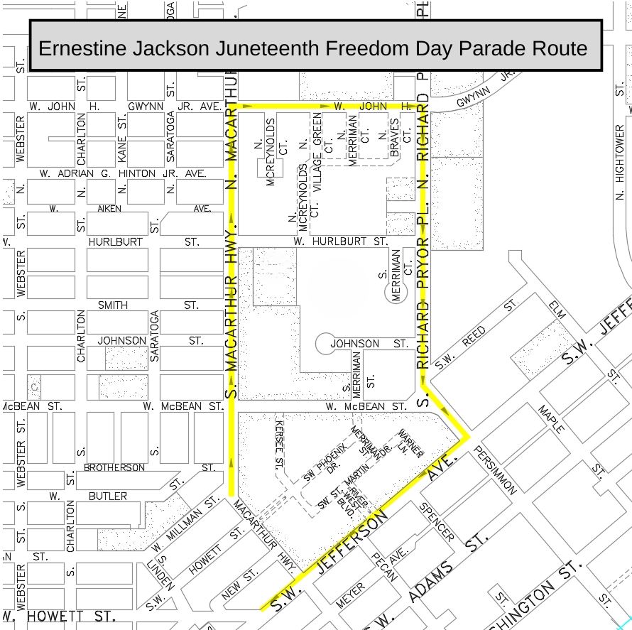 060925 Ernestine Jackson Juneteenth Freedom Day Parade Route