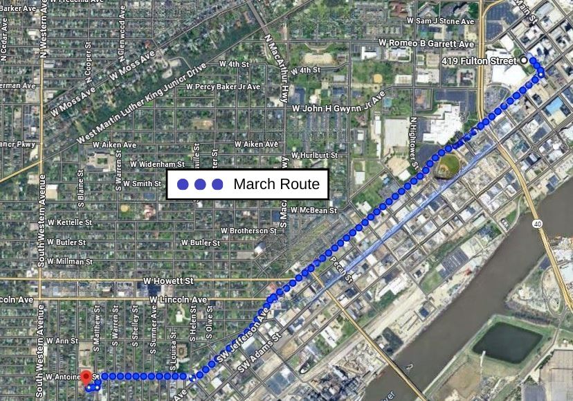 070725 We are Here March Route Map