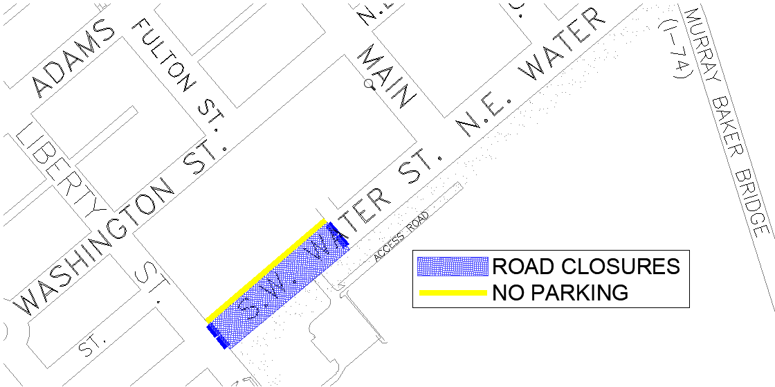 112525 Water Street Closure Map for Christmas in the Village Tree Lighting