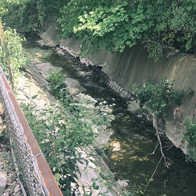 Concrete Wall Reinforced with Rebar