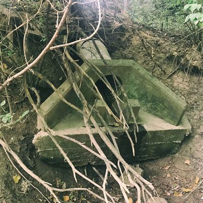 Pipe Disconnected From the Headwall