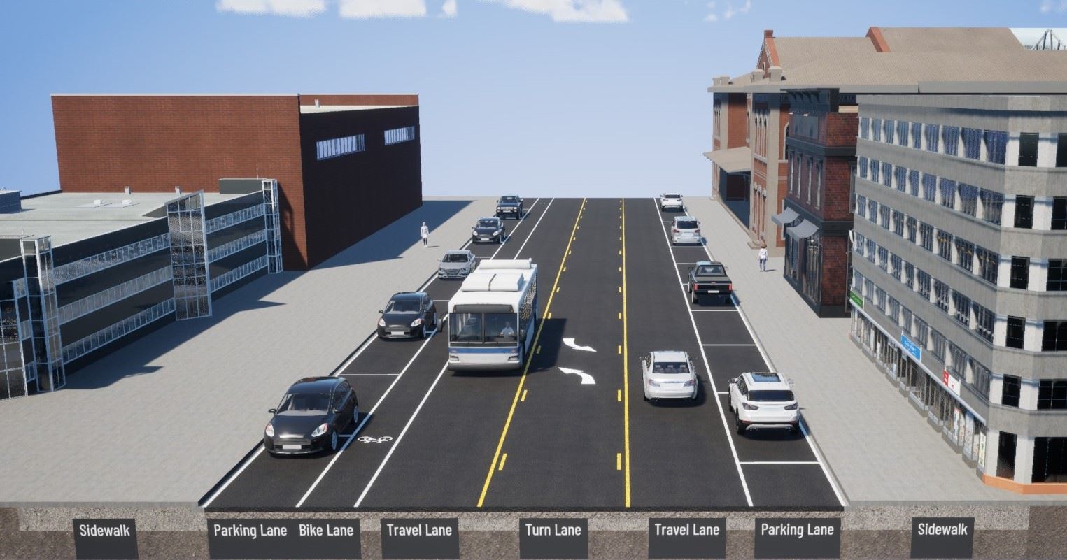 Jefferson Ave Cross Section